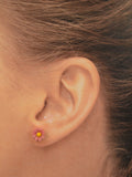Daisy Delight: Hand-Painted 10mm Earrings in 5 Colors