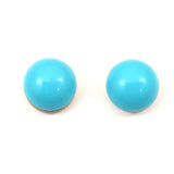Vibrant 13 mm Magnetic Button Earrings: Turquoise & Gemstone Bliss
