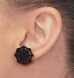 Black Spiderweb Earrings