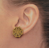 Gold Spiderweb Earrings