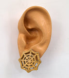Gold Spiderweb Earrings
