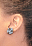 Silver Spiderweb Earrings