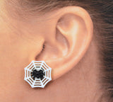 White Spiderweb Earrings