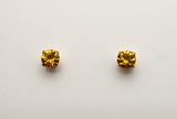 Solid Brass Sparkling Topaz Magnetic Earrings: Effortless Elegance