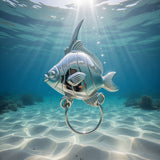 Stylish Gold, Silver or Brass Fish Holder for Glasses & Badges