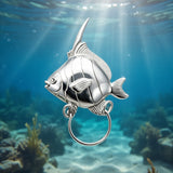 Stylish Gold, Silver or Brass Fish Holder for Glasses & Badges
