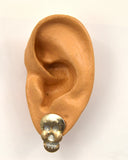Aluminum Skull Magnetic Non Pierced Earrings