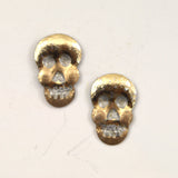 Aluminum Skull Magnetic Non Pierced Earrings