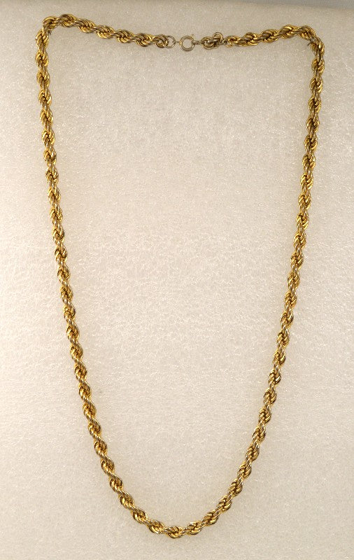 Vintage 24 Inch 10k  heavy rope chain.
