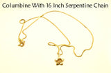 Columbine Flower Pendant or Charm in 14, 18 K Gold, and Sterling - Laura Wilson Gallery 
