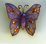 Light Purple and Topaz Magnetic Butterfly Brooch - Laura Wilson Gallery 