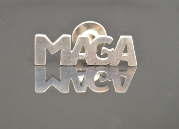 Sterling Silver MAGA Tie Tack or Brooch