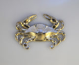 Gold Or Silver Crab Magnetic Eyeglass Holder or Brooch - Laura Wilson Gallery 