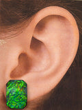 15 X 18 mm Faux Opal Magnetic Earrings