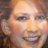 Large Columbine Pierced Earrings in Sterling Silver, 14 K or 18 K Gold - Laura Wilson Gallery 