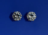 Faceted 9 mm Cubic Zirconia In 6 Prong Gold Setting Magnetic Earrings - Laura Wilson Gallery 