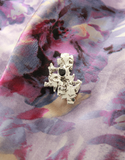 Exquisite Handmade Silver & Garnet Magnetic Brooch