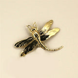 14 Karat Gold Plated Brass Dragonfly Magnetic Eyeglass Holder or Brooch - Laura Wilson Gallery 