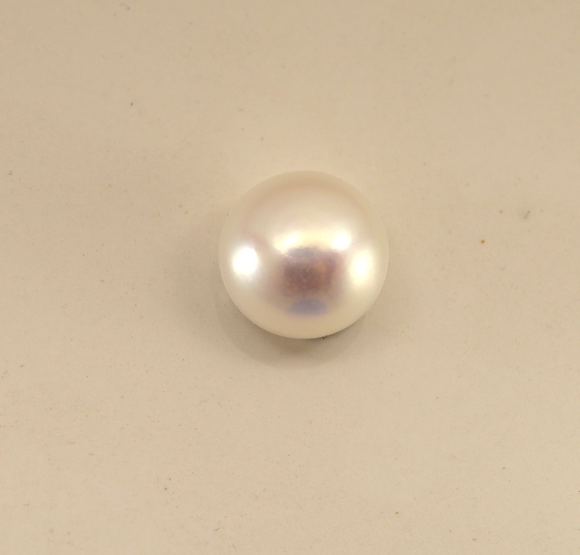White 12 mm Glass Pearl Magnetic Tie Clip, Tie Tack or Brooch