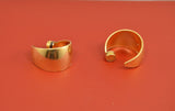 14 Karat Gold or Nickel Plated  Wide Hoop Magnetic or Pierced  Earrings - Laura Wilson Gallery 