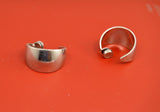 14 Karat Gold or Nickel Plated  Wide Hoop Magnetic or Pierced  Earrings - Laura Wilson Gallery 