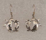 Hummingbird Sterling Silver Dangle Pierced Earrings