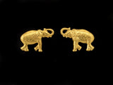 20 x 12 mm 14 Karat Gold Plated Brass Walking Elephant Magnetic Earring - Laura Wilson Gallery 