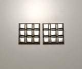 22 mm Silver Square Magnetic Quilted Pillow Earrings - Laura Wilson Gallery 