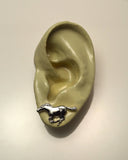 Gold or Silver plated 22 x 12 mm Horse Magnetic or Pierced Earrings - Laura Wilson Gallery 