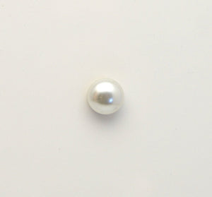 White 12 mm Glass Pearl Magnetic Tie Clip, Tie Tack or Brooch - Laura Wilson Gallery 