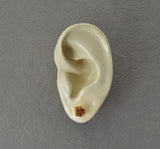 6.5 mm Magnetic  Earrings in Dark Topaz  Swarovski Crystal - Laura Wilson Gallery 