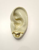 Gold or Silver plated 22 x 12 mm Horse Magnetic or Pierced Earrings - Laura Wilson Gallery 