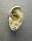 Faceted Lavender Cubic Zirconia 7 mm Magnetic Earrings - Laura Wilson Gallery 