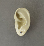 3 mm Round Tanzanite Crystal Magnetic Earrings - Laura Wilson Gallery 