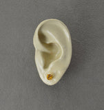 5 mm Magnetic  Earrings in Citrine or Light Topaz  Swarovski Crystal - Laura Wilson Gallery 