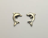 14 Karat Gold or Nickel Plated Tiny 6 x 10 mm  Dolphin Magnetic Clip Non Pierced Earrings - Laura Wilson Gallery 