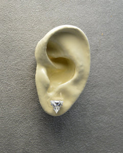 Triangle Cut Cubic Zirconia 8 mm Magnetic Earrings - Laura Wilson Gallery 
