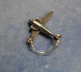 Antique Silver Magnetic Airplane Eyeglass Holder or Brooch - Laura Wilson Gallery 