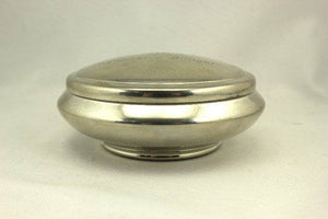 Engraved Salisbury Pewter 4 inch Queen Anne Jewelry Box and Lid - Laura Wilson Gallery 