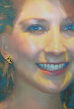 Silver or Gold Flying Angel Magnetic Non Pierced Clip or Pierced Earrings - Laura Wilson Gallery 