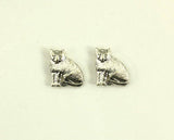 Tiny Cat Magnetic Earrings in Gold or Silver - Laura Wilson Gallery 