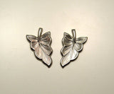 15 x 25 mm Leaf Magnetic Non Pierced  Clip or Pierced Earrings In Gold or Silver - Laura Wilson Gallery 
