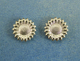 Gold 15 mm Sunflower Magnetic Non Pierced Clip Earrings - Laura Wilson Gallery 