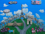 9 x 12 Inch Paris France Collage - Laura Wilson Gallery 
