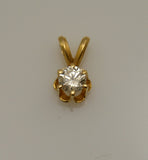 Vintage .36 Carat 4.5 mm Diamond Buttercup Pendant - Laura Wilson Gallery 