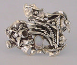 Handmade Original Design Magnetic Fused Sterling Silver Non Piercing Opal Brooch - Laura Wilson Gallery 