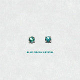 3 mm Round Swarovski Crystal Magnetic Earrings in White Diamond and Gemstone Colors - Laura Wilson Gallery 