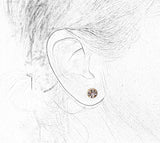 Magnetic Earrings 7 mm Diamond in Swarovski Crystal - Laura Wilson Gallery 