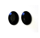 18 x 26 mm Faceted Oval Magnetic Earrings in Jet Black - Laura Wilson Gallery 