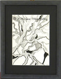 Black and White Abstract No.1 Original Pen and Ink - Laura Wilson Gallery 